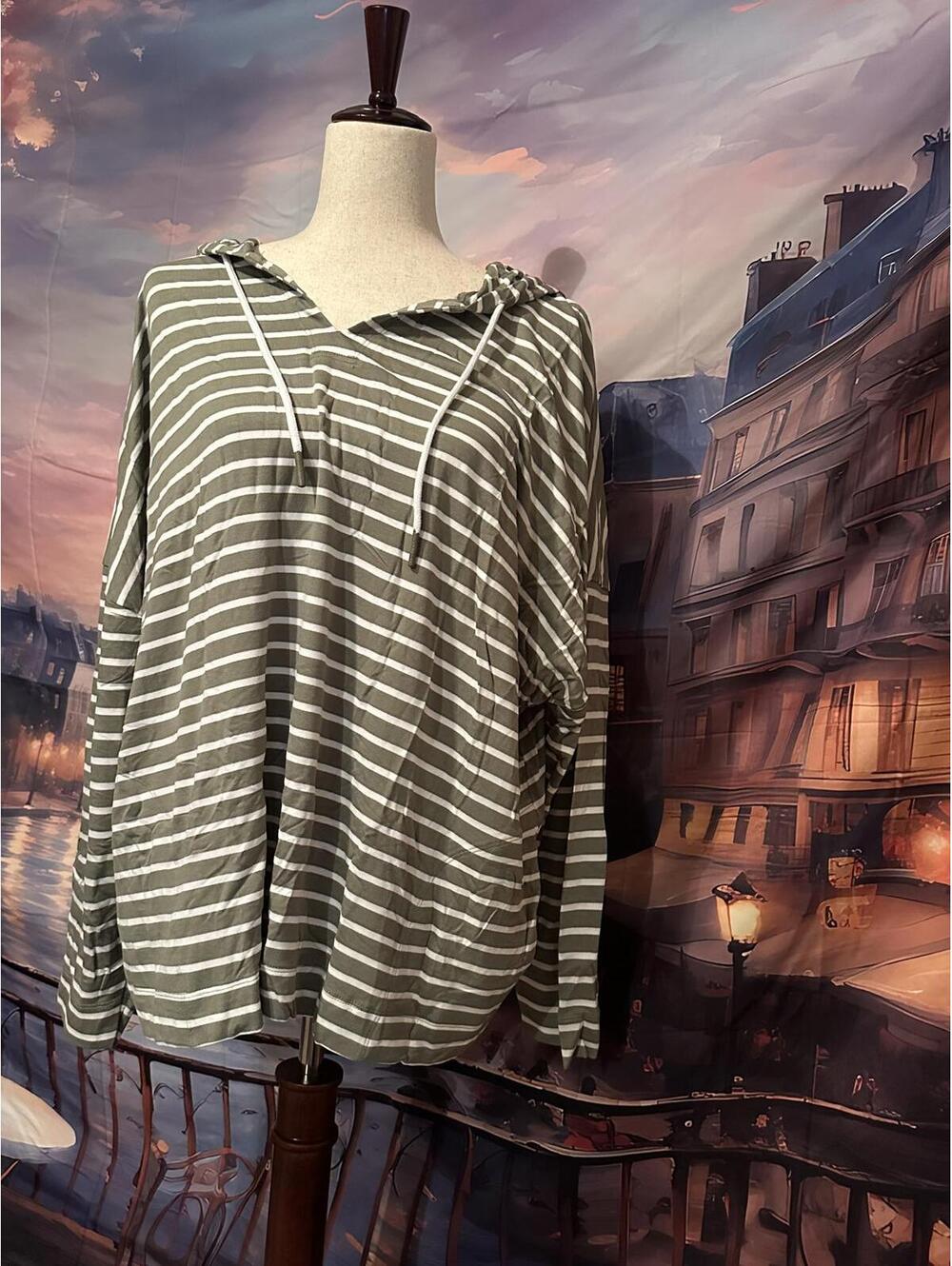 Buffalo David Bitton Women’s Striped Hoodie 3X NWT